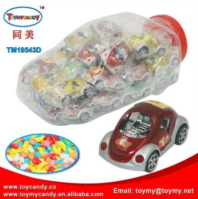 China Capsule toys 2018 China exporter children's small toy cars pull back the mini car into the big car bottle for sale