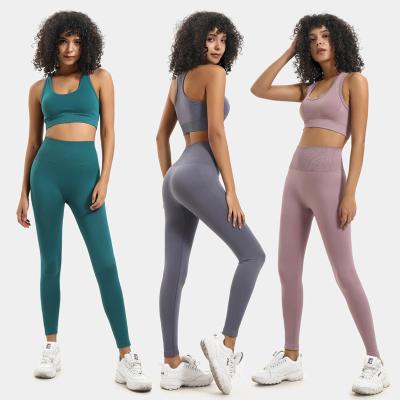 China Breathable Hot Sale Explosion Sports Yoga Apparel Fitness Wear Leggings Yoga Set Fitness Wear Leggings Yoga Set for sale