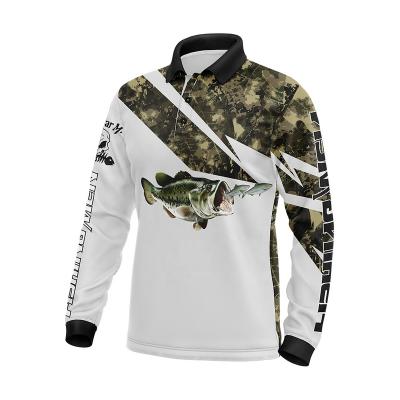 China 100% Polyester Antibacterial Sublimation New Arrival Custom Logo Fishing Unisex Wear Long Sleeve Breathable Fishing Shirt for sale