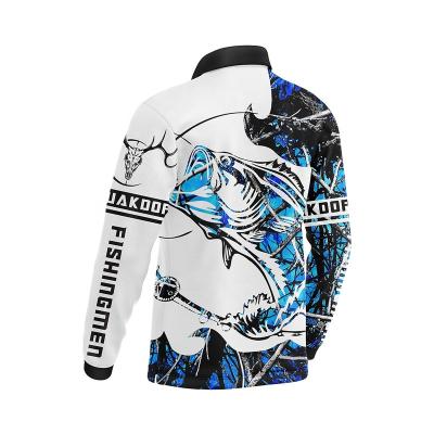 China Antibacterial Summer Sublimated Print Custom Logo 100% Polyester Fishing Wear Long Sleeve Breathable Fishing Shirt for sale