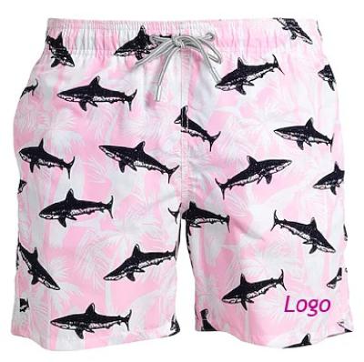 China OEM Antibacterial Design With Drawstring Lightweight Beach Shorts With Two Pockets Logo Swimming Shorts Custom Made Breathable for sale