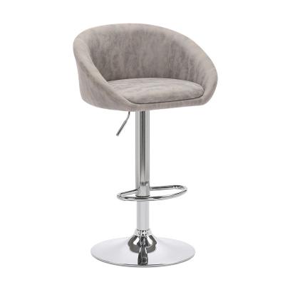 China Modern Modern Swivel Bar Stool Elegant Velvet Fabric Umpire Chair For Home Kitchen Using for sale