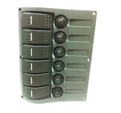 China Marine Boat Waterproof 6 Gang Switch ON-OFF Panel for sale