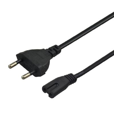 China Hot Selling Telecommunication Eu Power Cord SIPU 2 Pin Power Cable Wire For Laptop for sale