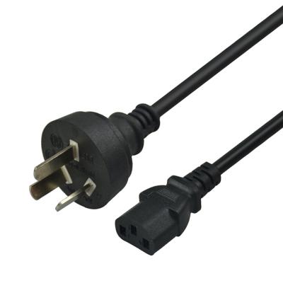 China Computer SIPU Customized 6.8mm 1.5M AU Australia PC Power Cable High Quality Black Computer 220v Mains Cord for sale