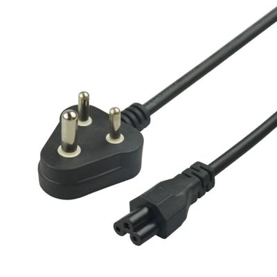 China Indian 3pin COMPUTER Plug Power Cord For Computer With CE PVC Power Cables for sale