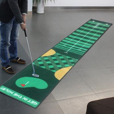 China Portable Mini Indoor Golf Putting Putting Practice Hitting Swing Driving Range Mini Fiberbuilt Teaching Diy Custom Desktop Golf Practice Mat for sale