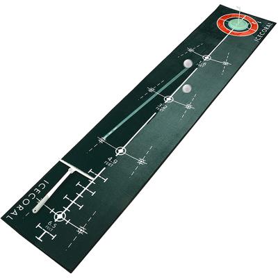 China Custom 190gsm Polyester Golf Training Mat Printed Polyester Golf Hitting Mat for sale