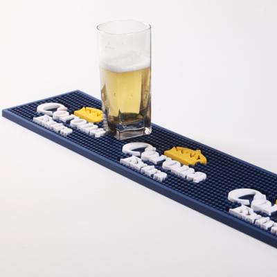 China 3D Disposable Anti-Slip PVC Embossed Printed Customized Brand Bar Mat for sale