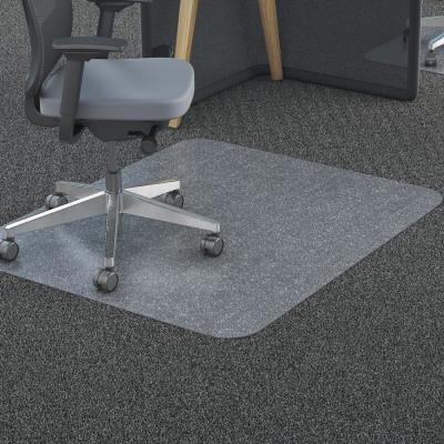 China Dotcom Waterproof Anti-Slip Rectangle Durable PVC Office Chair Flat Mats For Hard Floor for sale