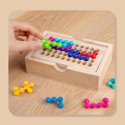 China WOODEN Children's Montessori Beads Challenge Thinking Beads Puzzles Educational Toys for sale