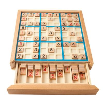 China School WOODEN WOODEN Pupils Chess Game Nine Squares Sudoku Logical Thinking Children's Puzzle Board Game Toy for sale