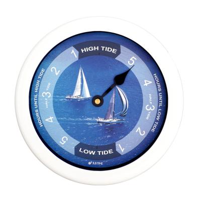 China Coastal Art Decor Water Resistant Most Popular OEM/ODM Casual Round Tide Clock for sale