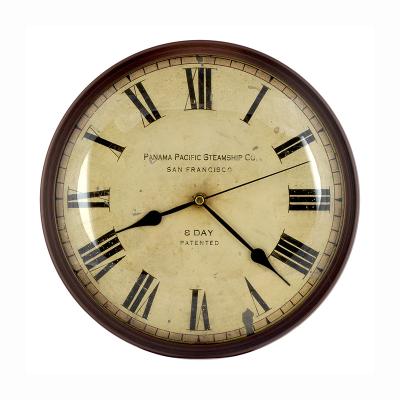 China Minimalist production of decoration round metal furniture outdoor wall clock for sale