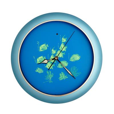 China Minimalist the most popular traditional circle colorful wall clock of the designer luminous silent quartz for sale