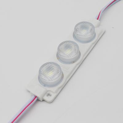 China Light Box DC 12V 3 LED 3W 3030 Side Light High Brightness Injection Module with Lens for Advertising Box Decoration and Motorcycle for sale