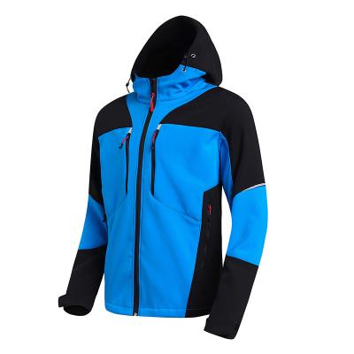 China Men's Jackets Logo Print Hooded Fleece Jacket Custom Made Outdoor Casual Waterproof Raincoat for sale