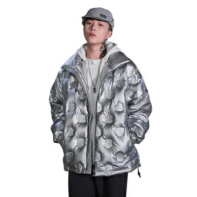 China Black White Men's Casual Winter Waterproof Clothing OEM ODM Duck Down Parka S Stripper Polyester Water Repellent Pelliot Print for sale