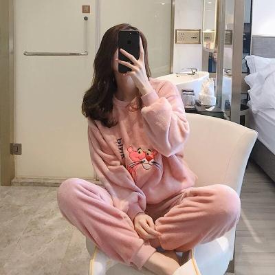 China Wholesale Thermal Long Sleeve Sleepwear Good Quality Flannel Cheap Christmas Pajamas Sets Women for sale