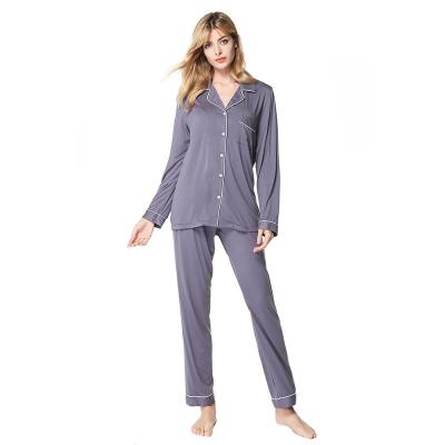 China Hot-selling Modal Leisure Wear Breathable Comfortable Long Sleeve Pants Women Pajamas for sale