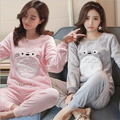 China 2021 Winter Women's Thick Thermal Flannel Pajamas Luxury Plus Size Sleepwear Women for sale