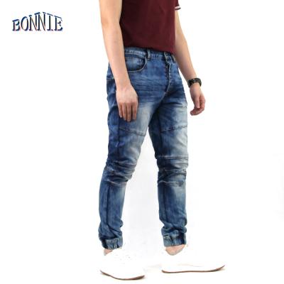 China Last plus size baggy blue casual PUNK STYLE striped pants balloon fitted jeans for men for sale