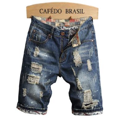 China New Breathable Wholesale Customization Denim Shorts Mens Summer Casual Men's Denim Anti Fading Shorts for sale