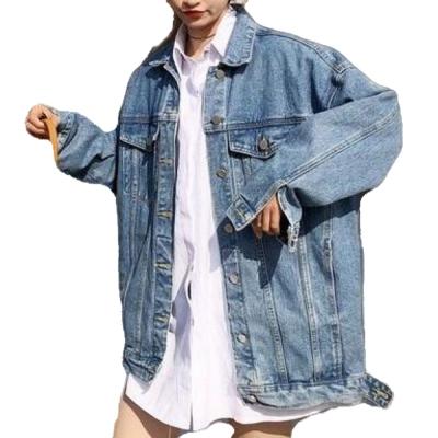 China Viable Women Wholesale Hot Seller Plus Size Lady's Oversized Jackets Spring Summer Jean Jacket Loose Denim Coat Fashion Style for sale