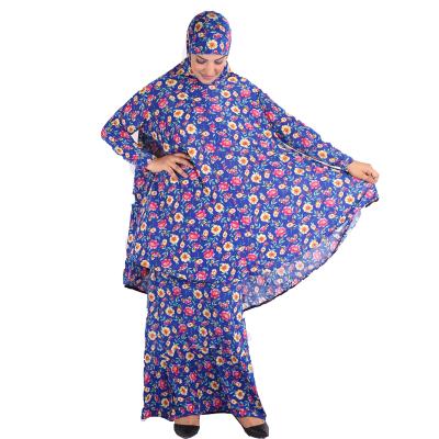 China Long Dress M L XL XXL 3XL 4XL Headscarf Middle East Long Dresses Abaya Printing Muslim Simple Two-piece Traditional Dress for sale