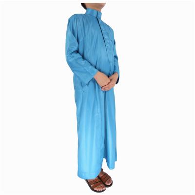 China 2020 Muslim White Polyester Thobe Kid Muslim Dress M L XL XXL 3XL 4XL Long Sleeve Islamic Boys Thobe Dress for sale