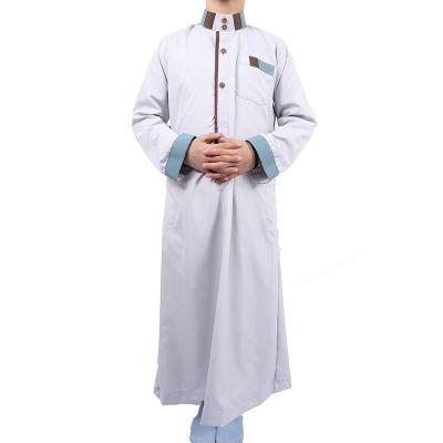 China Wholesale Muslim Middle East Omani Omani Long Robe M L XL XXL 3XL 4XL Dubai Polyester Boys Long Sleeve White Islamic Abaya for sale