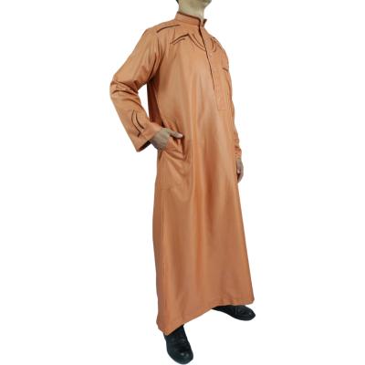 China New Wholesale Custom Islamic Thobe Arabic Style Islamic Muslim Men Clothing Colors Mens Thobe 52-58/56-62 for sale