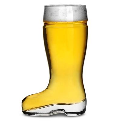 China Sustainable High Quality 1.3L Beer Boot Drinking Glass for sale