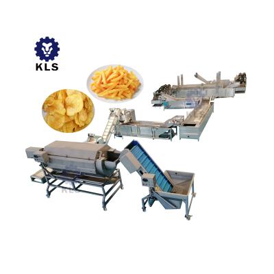 China Factory KLS Professional Seasoning French Fries Making Machine Potato Frying Machinery Potato Chips Processing Line for sale