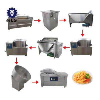 China Factory KLS 50-200kg Semi-automatic Small Scale French Fries Production Line Vegetable Processing Potato Chips Making Machine Equipment for sale