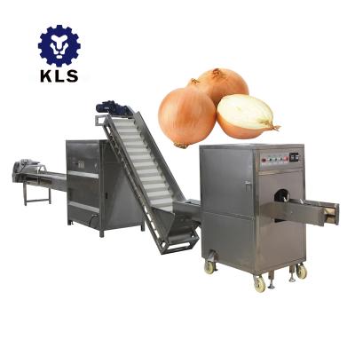 China KLS factory onion machine peeling and cutting automatic onion and garlic peeling machine onion peeling machine for sale