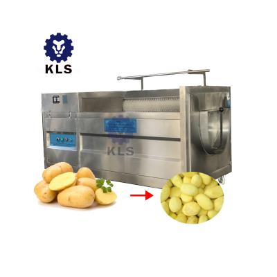 China Industrial High Efficiency Small Fruit Vegetable Skin Peeler Electric Potato Carrot Peeling Washing Machine for sale