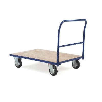 China Disassembled 500kg Wood Warehouse Decking Platform Trolley Powder Coat Steel Heavy Duty Trolley for sale