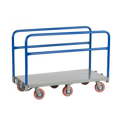 China 6 Wheel Heavy Duty Warehouse Handle Disassembled Adjustable Wall Panel Mobile Trolley for sale