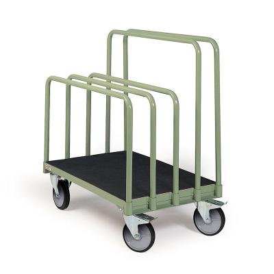 China 4 Wheeled Disassembled Sheet Board Trolley Warehouse Movable Plywood Platform Metal Plates for sale