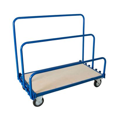 China 600KG Load Capacity Industrial Platform Disassembled Metal Wooden Panel Moving Dolly Trolley for sale