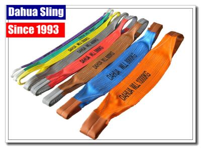 China Soft Polyester Lifting Slings Crane Rigging Straps With Eye Protector for sale