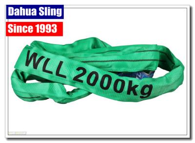 China Single Ply Round Endless Sling Heavy Duty Recovery Straps With Logo Printed for sale