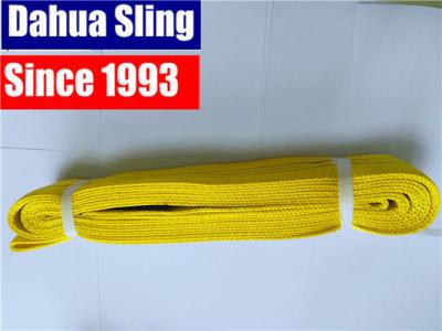 Chine Un polyester de manière des élingues de levage, levage jaune attache 3000KG W.L.L à vendre