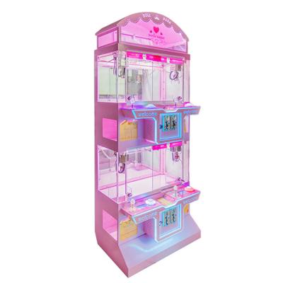 China Shopping Mall Customize Indoor Adjustable Mini Crane Doll Coin Game Machine For 4 Players for sale