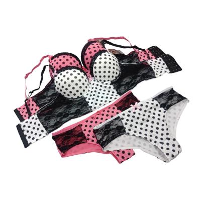 China Sustainable Women's Bra Sets And Women Lingerie 2 Piece Stock Underwear Set for sale