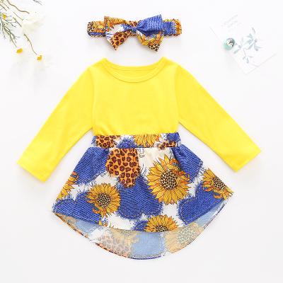 China 2021 Factory direct sales fashion washable high-end custom cheap kids flower dress for sale