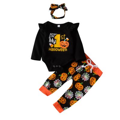 China Hot Sale In 2021 Halloween Baby Series Autumn Babies Clothing Luxury Organic Baby Clothing Hot Baby Clothing for sale