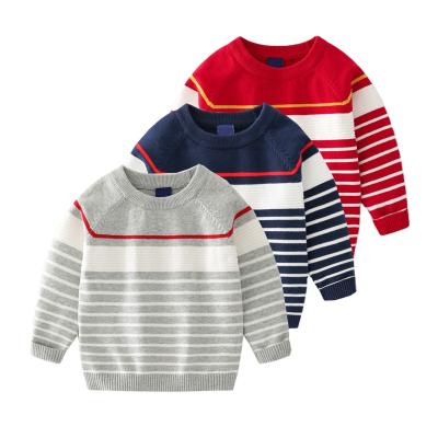 China Casual Factory Wholesale High Quality Warm Comfortable Children's Winter Striped Sweater Top for sale