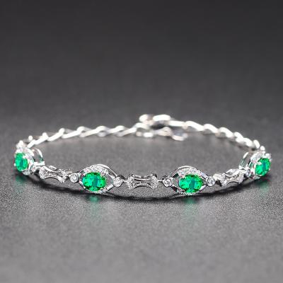 China Women Luxury Green Devil Jewelry Ethnic Platinum Plated18k Bangle Eye Bracelet for sale